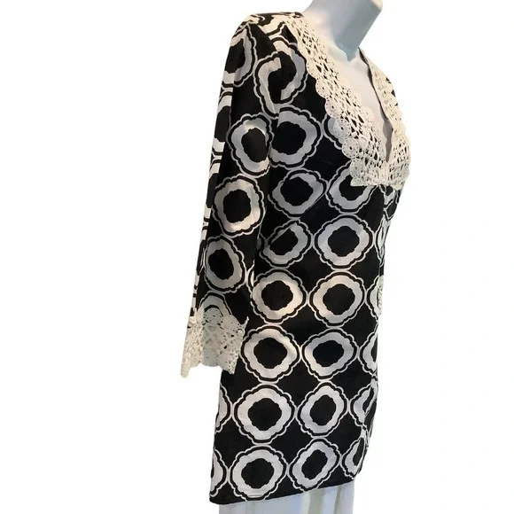 MUD PIE BEACH TO BAR COTTON TUNIC/COVER UP S(4-6) NWT - Picture 6 of 8